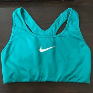 Nike Swoosh Sports Bra Women’s Small Turquoise